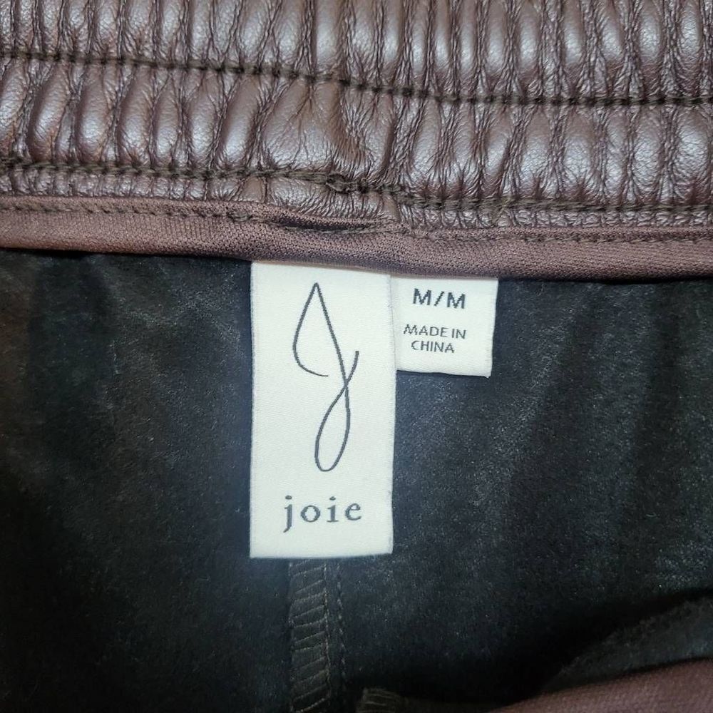 Joie vegan leather straight leg pants with drawstring medium - Picture 8 of 9